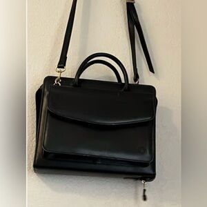 Franklin Covey Full Grain Nappa Leather 90’s Planner/Shoulder Bag